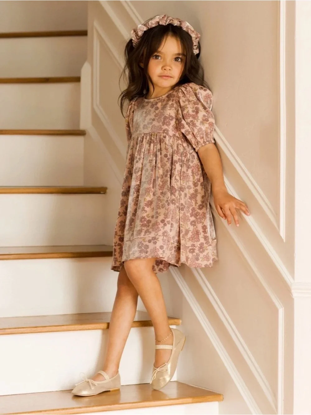 NWOT Noralee Girls Luna Dress — Harvest Fleur | Rose Fall Dress